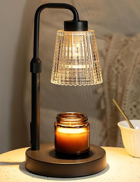Candle Warmer Lamp with Timer Dimmable, Birthday Gifts for Women Mom, House Warming Gifts New Home Decor, Wax Melt Warmer for Jar Candles with 2 Bulbs
