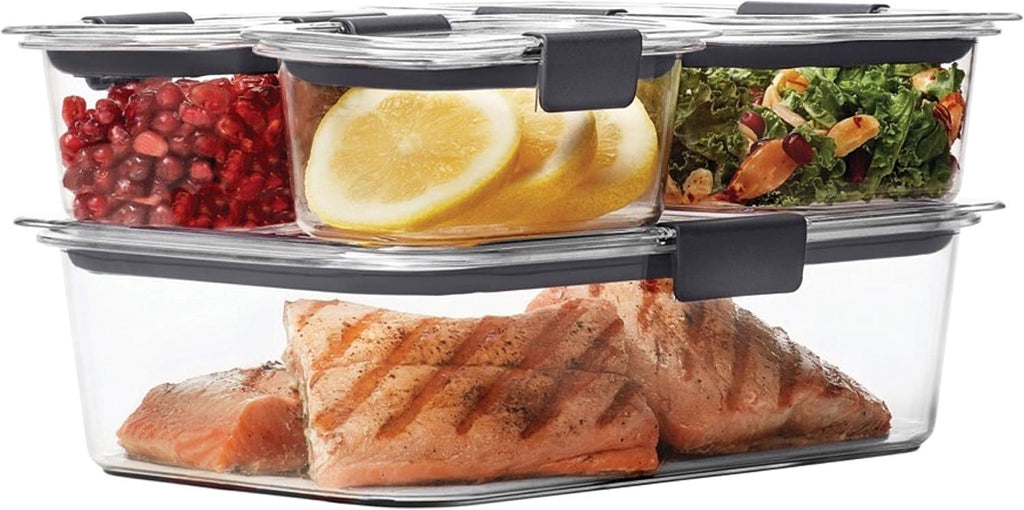 Rubbermaid Brilliance Food Storage Containers BPA Free Airtight Lids Ideal for Lunch Meal Prep & Leftovers Set of 5 (3.2 Cup)