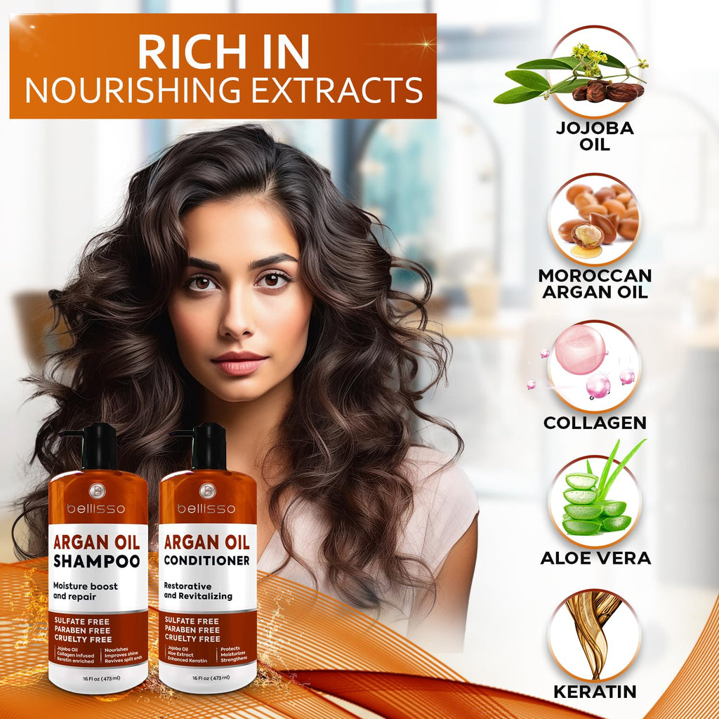 Biotin Shampoo and Conditioner Set - Sulfate and Paraben Free Treatment for Men and Women - Hair Thickening Volumizing Products to Help Boost Thinning Hair with Added Keratin