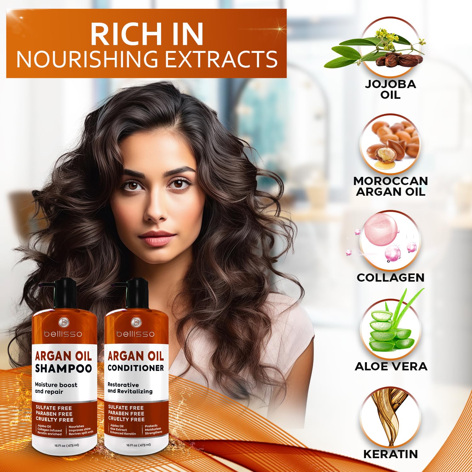 Biotin Shampoo and Conditioner Set - Sulfate and Paraben Free Treatment for Men and Women - Hair Thickening Volumizing Products to Help Boost Thinning Hair with Added Keratin