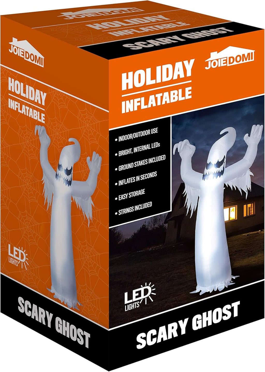 Joiedomi 12 FT Halloween Inflatables Outdoor Decorations, Scary Ghost Halloween Decor, Inflatable Ghost Blow Ups for Yard with LEDs for Outside Yard Decorations