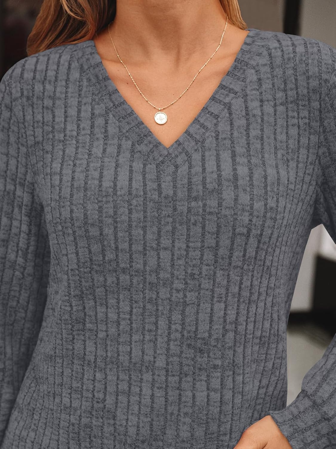 AUTOMET Womens V Neck Long Sleeve Shirt Fall Fashion Tops Tunic Dressy Casual Sweater Clothes Cute Trendy Work Outfits 2025