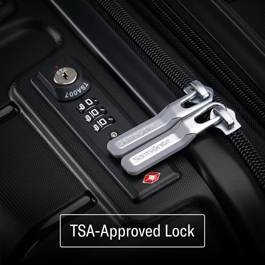 Samsonite Freeform Hardside Carry-On Luggage with Spinner Wheels - Hardshell Suitcase - TSA, Airline-Approved - Expandable Hard Shell, Smooth Rolling Wheels for Lightweight Travel - Navy