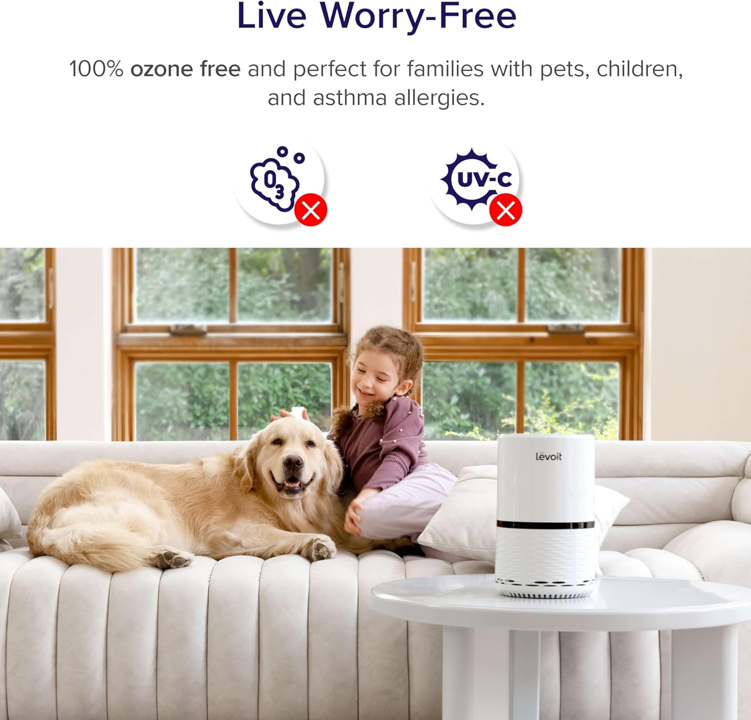 LEVOIT Air Purifiers for Bedroom Home Dorm, 3-in-1 Filter Cleaner with Fragrance Sponge for Better Sleep, Filters Smoke, Allergies, Pet Dander, Odor, Dust, Office, Desktop, Core Mini-P, White