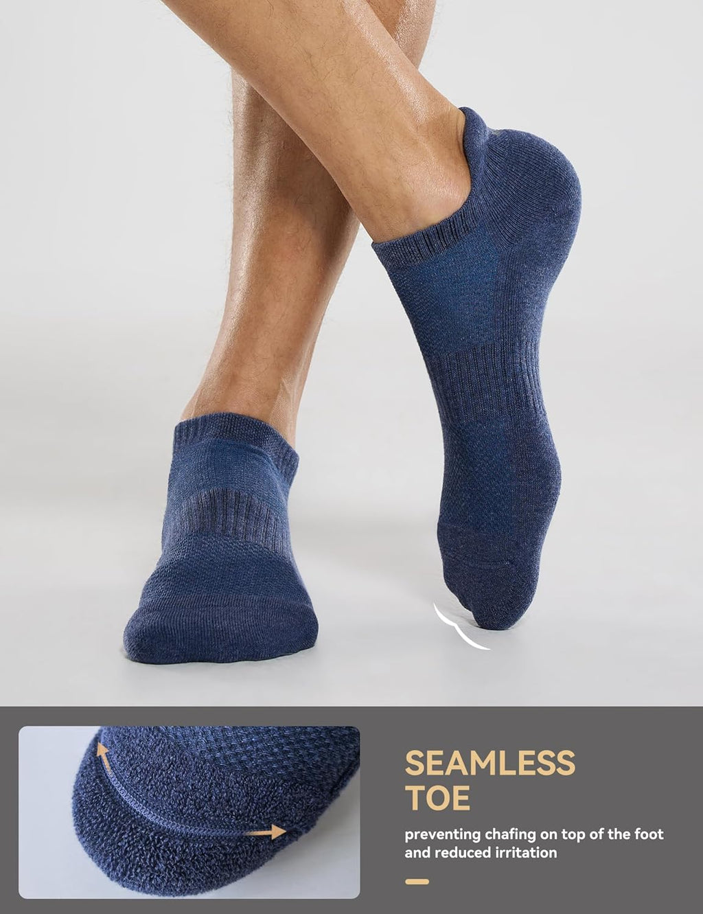 CS CELERSPORT 6 Pairs Ankle Athletic Running Socks Low Cut Sports Tab Socks for Men and Women