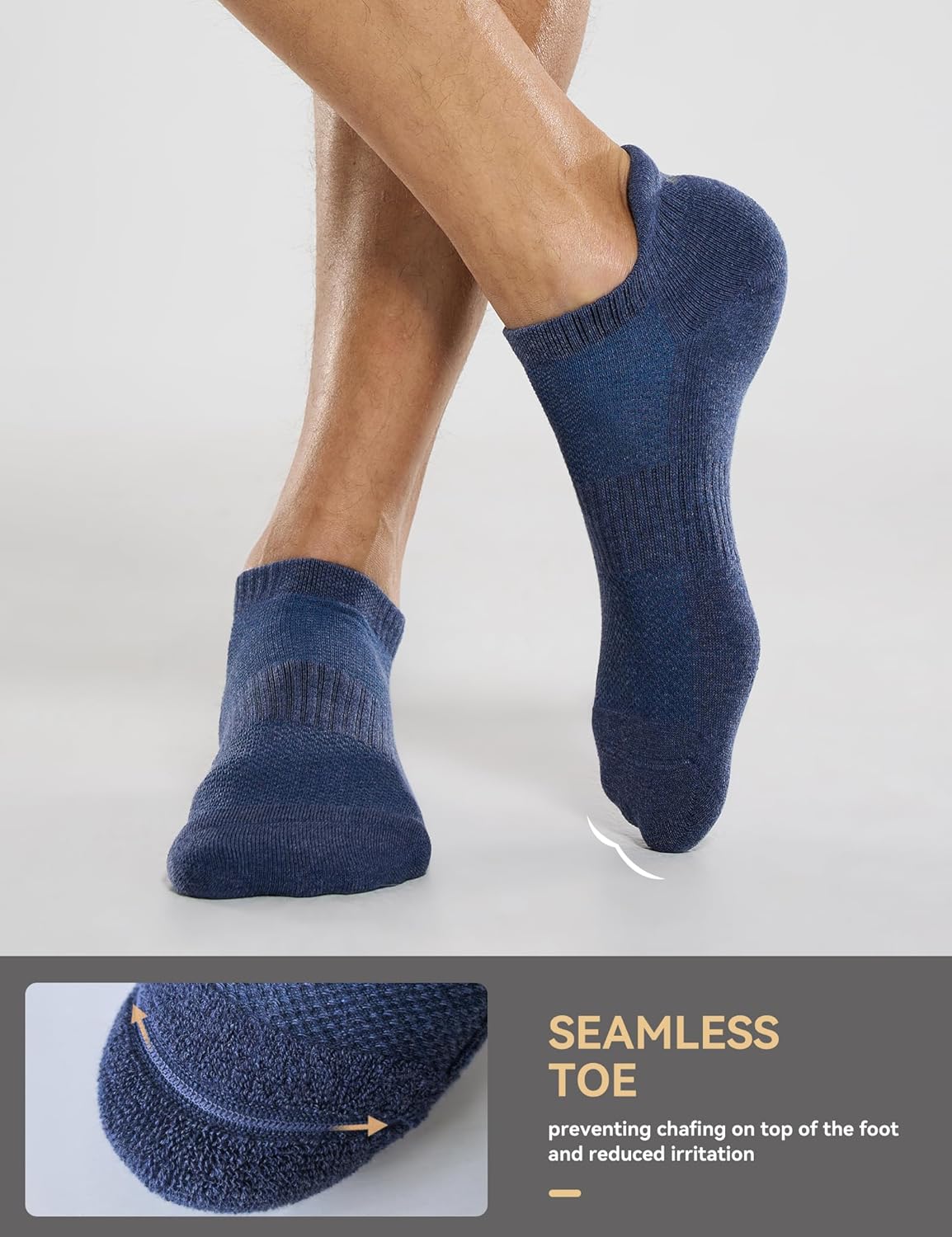 CS CELERSPORT 6 Pairs Ankle Athletic Running Socks Low Cut Sports Tab Socks for Men and Women