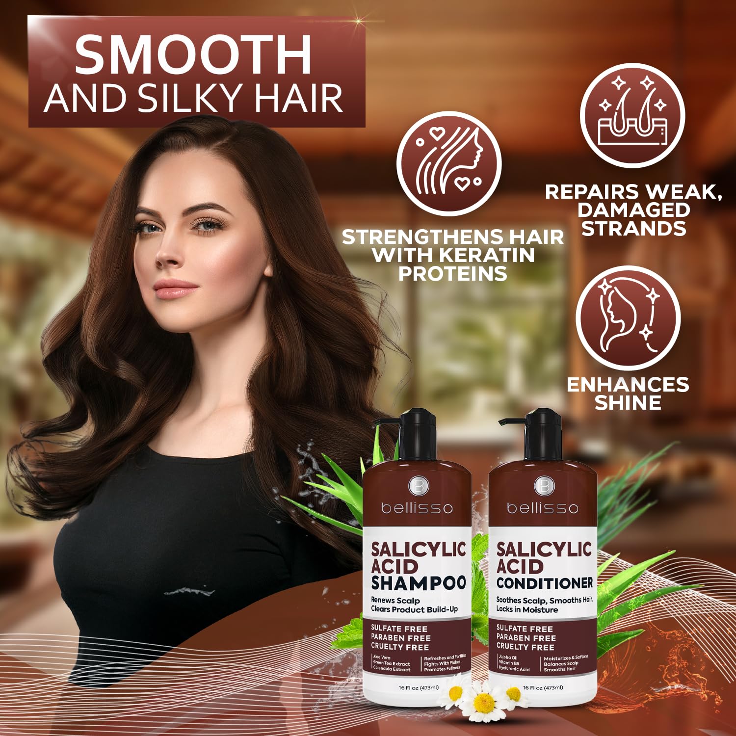 Biotin Shampoo and Conditioner Set - Sulfate and Paraben Free Treatment for Men and Women - Hair Thickening Volumizing Products to Help Boost Thinning Hair with Added Keratin