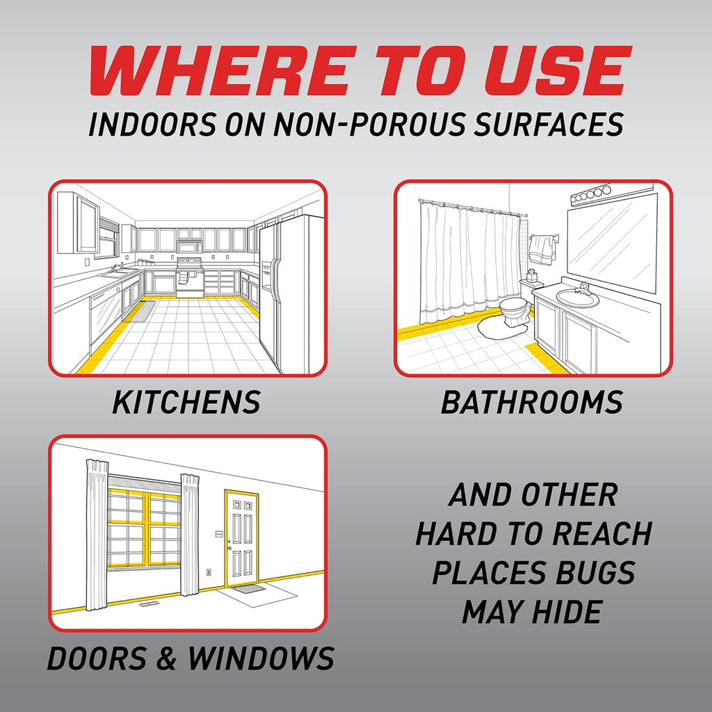 Ortho Home Defense Max Indoor Insect Barrier with Extended Reach Comfort Wand, Kills Ants, Roaches, Spiders, Fleas and Ticks, 1 gal.