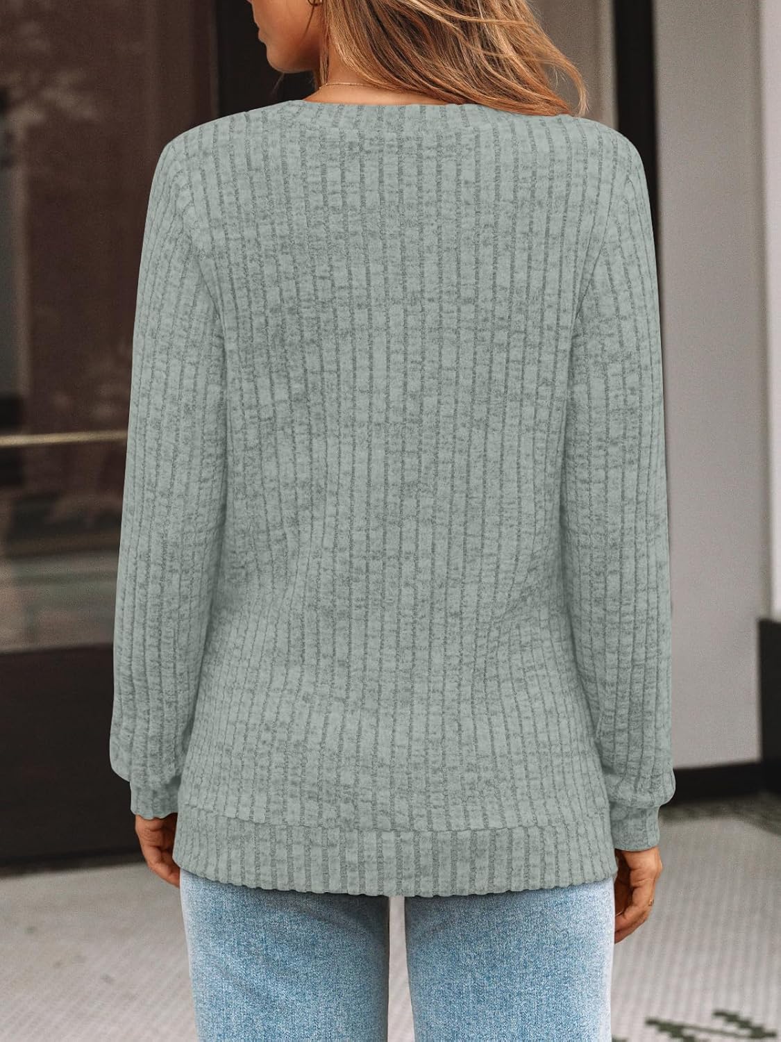 AUTOMET Womens V Neck Long Sleeve Shirt Fall Fashion Tops Tunic Dressy Casual Sweater Clothes Cute Trendy Work Outfits 2025