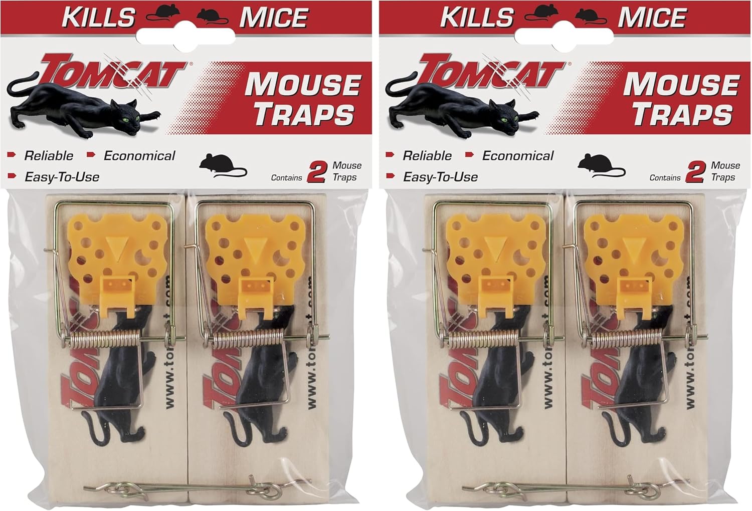 Tomcat Mouse Traps (Wooden), 4 Traps