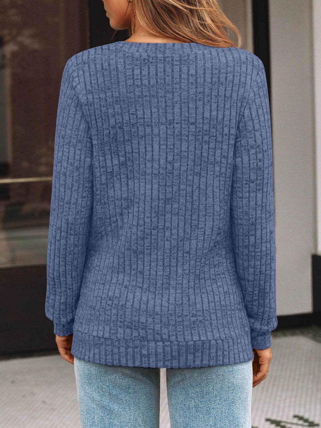 AUTOMET Womens V Neck Long Sleeve Shirt Fall Fashion Tops Tunic Dressy Casual Sweater Clothes Cute Trendy Work Outfits 2025