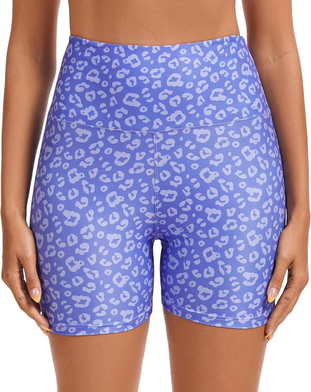 FULLSOFT High Waisted Biker Shorts for Women-5" Tummy Control Fitness Athletic Workout Running Yoga Gym Shorts