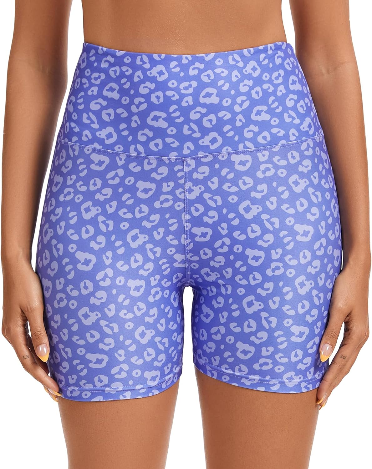 FULLSOFT High Waisted Biker Shorts for Women-5" Tummy Control Fitness Athletic Workout Running Yoga Gym Shorts