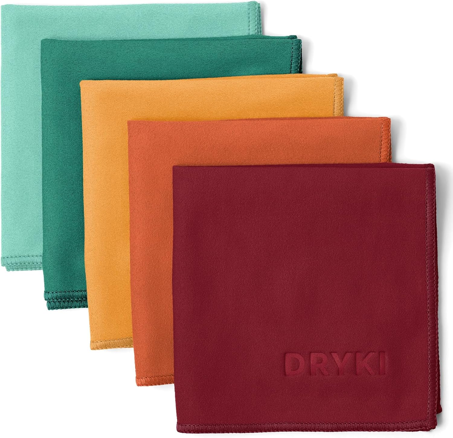 Sweat Absorbing Handkerchiefs - The Original Pocket-Sized Sweat Towels - Quick-Dry Microfiber Sweat Rags for Face, Hands, & Body - Men & Women - Gym, Sports, and Work (Black: 5 Pack)