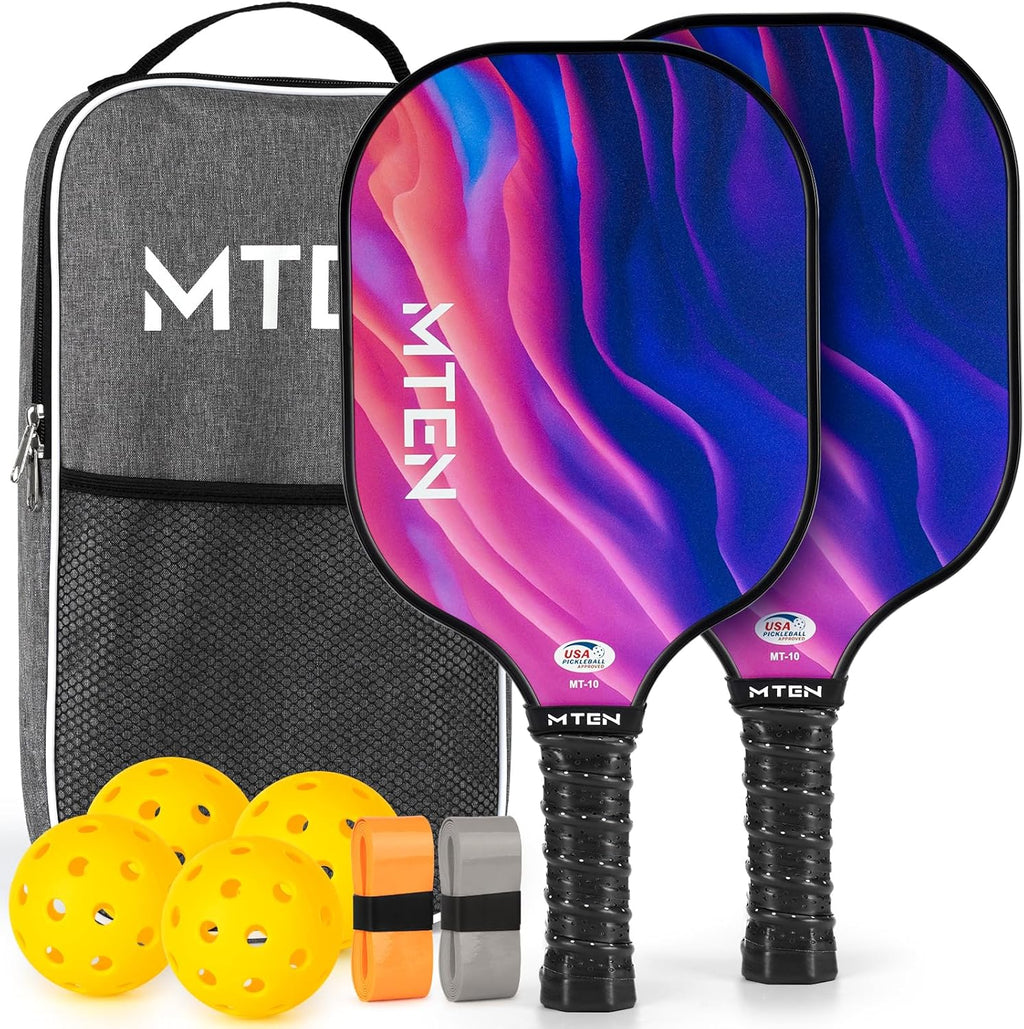 Pickleball Paddles, USAPA Approved Fiberglass Surface Pickleball Set with Pickleball Rackets, Pickleball Paddles Set for Men Women
