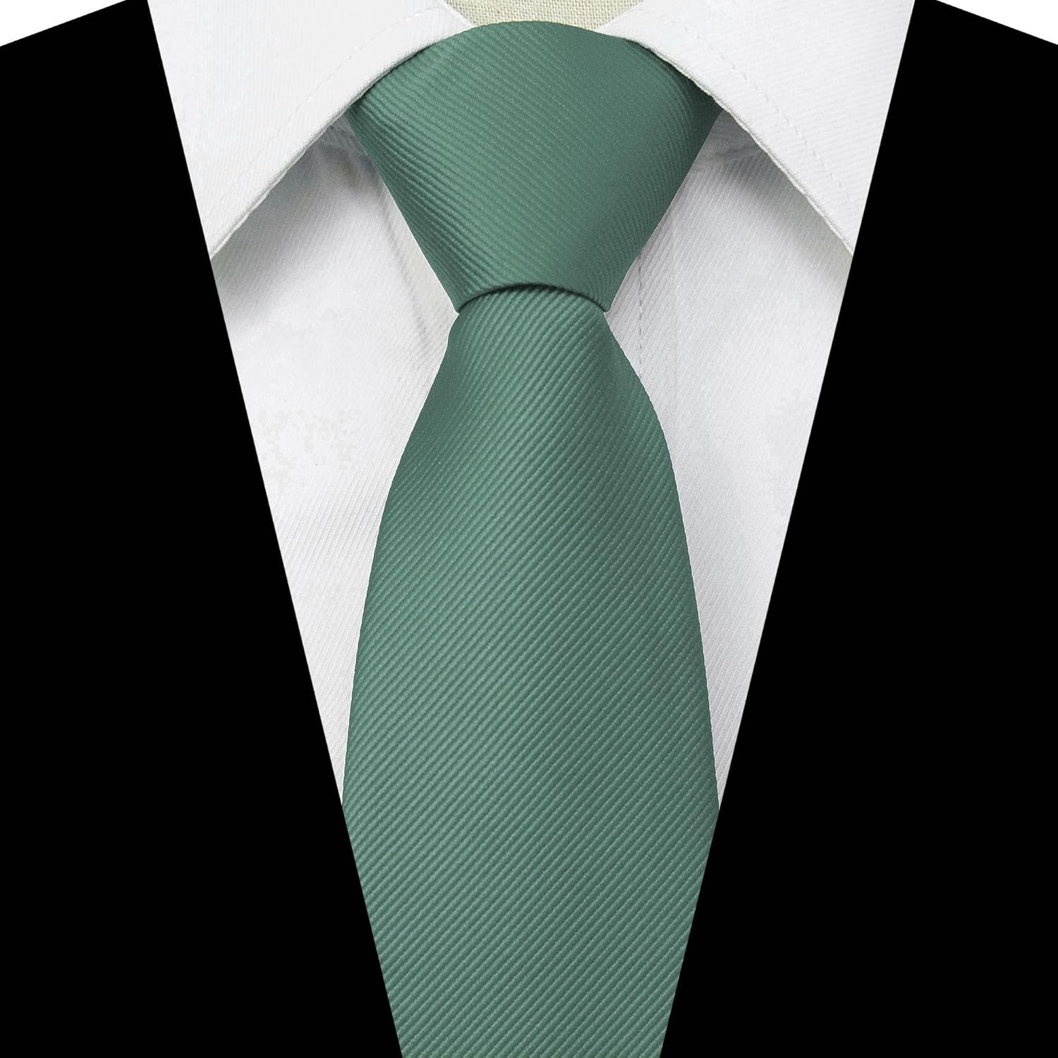 JEMYGINS 3.15“Solid Color Pre-tied Adjustable Necktie for Business and Wedding