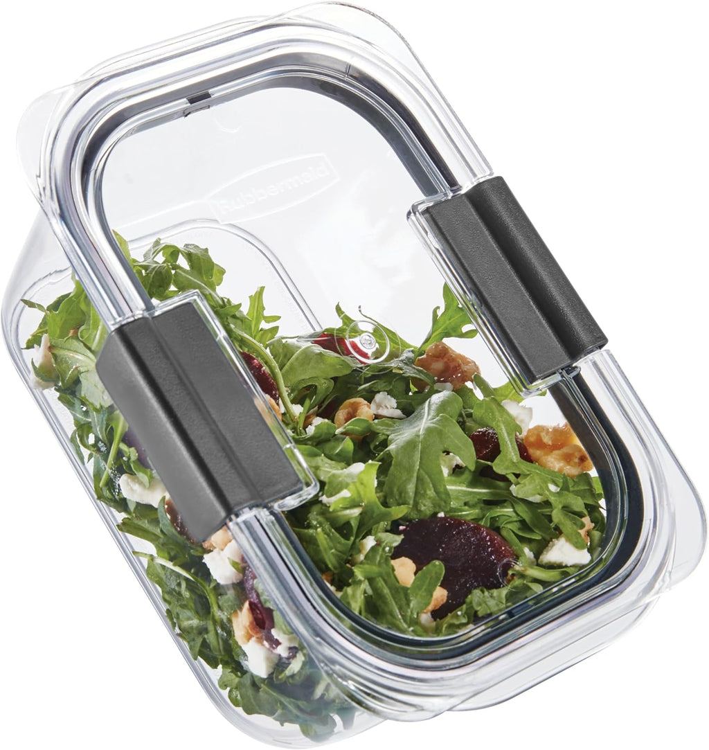 Rubbermaid Brilliance Food Storage Containers BPA Free Airtight Lids Ideal for Lunch Meal Prep & Leftovers Set of 5 (3.2 Cup)