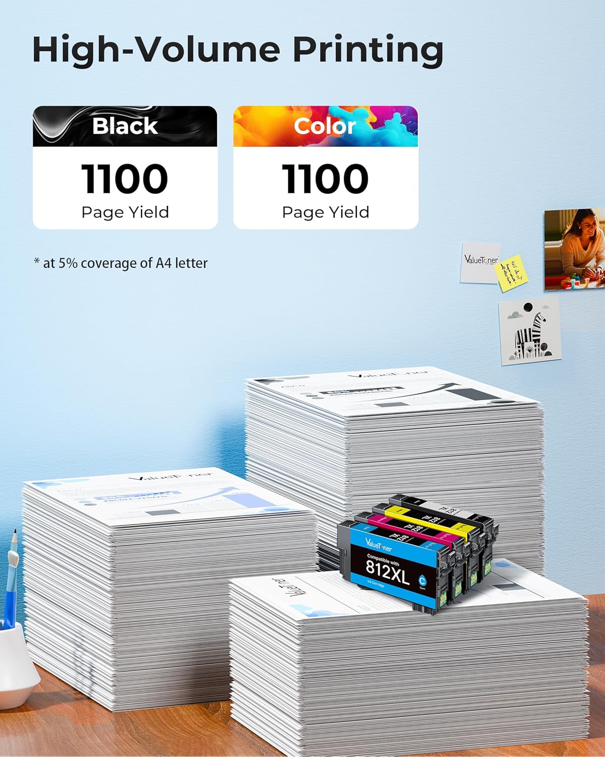 Valuetoner 245XL Ink Cartridge Replacement for Canon 245XL 246XL Combo Pack PG-245XL CL-246XL for Pixma TR4520 TR4527 MG2522 MG2520 MX490 MX492 TS202 TS302 TS3320 MG2920 Printer (Black, Color)