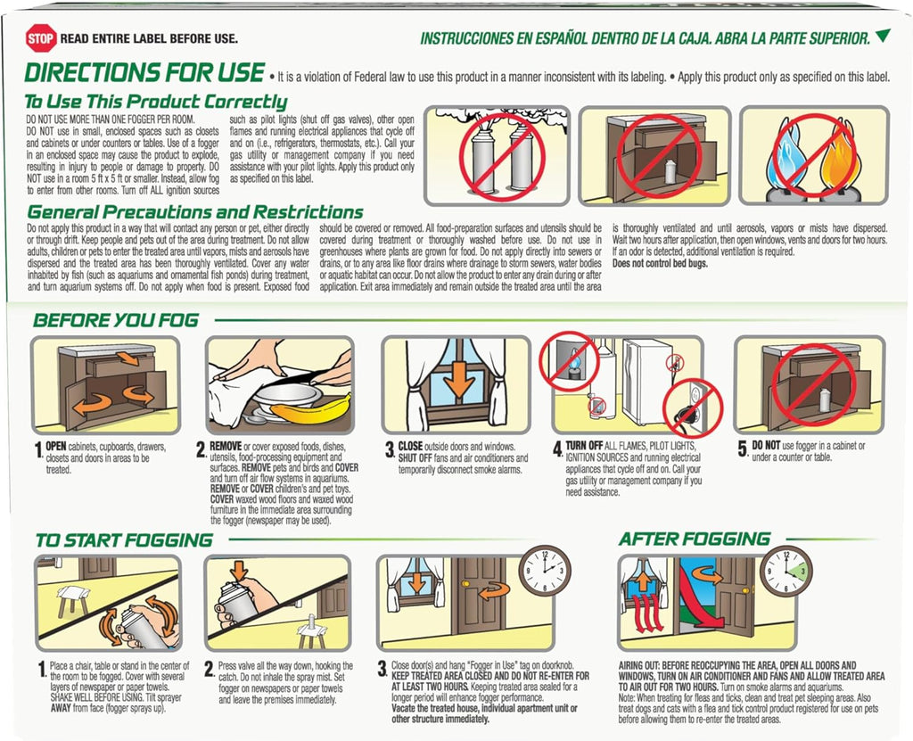 Hot Shot Fogger With Odor Neutralizer 6 Count-2 Ounce Cans (2 Pack), Controls Heavy Insect Infestations