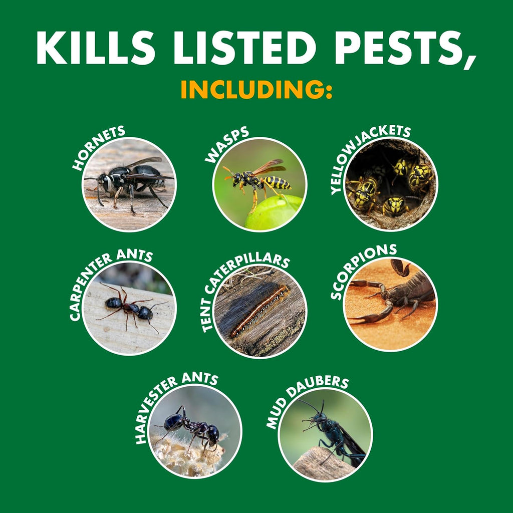 Spectracide Wasp, Hornet & Yellowjacket Trap, Hanging Wasp & Hornet Trap with a Quick-Drown Formula That Submerges & Kills Insects, 1 Count