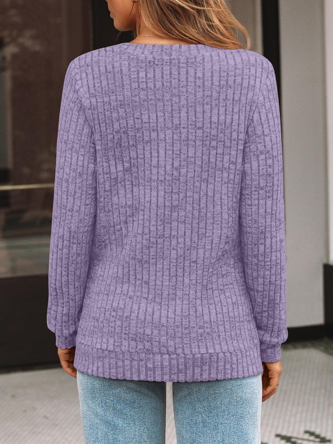 AUTOMET Womens V Neck Long Sleeve Shirt Fall Fashion Tops Tunic Dressy Casual Sweater Clothes Cute Trendy Work Outfits 2025