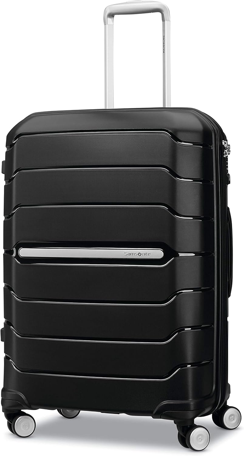 Samsonite Freeform Hardside Carry-On Luggage with Spinner Wheels - Hardshell Suitcase - TSA, Airline-Approved - Expandable Hard Shell, Smooth Rolling Wheels for Lightweight Travel - Navy