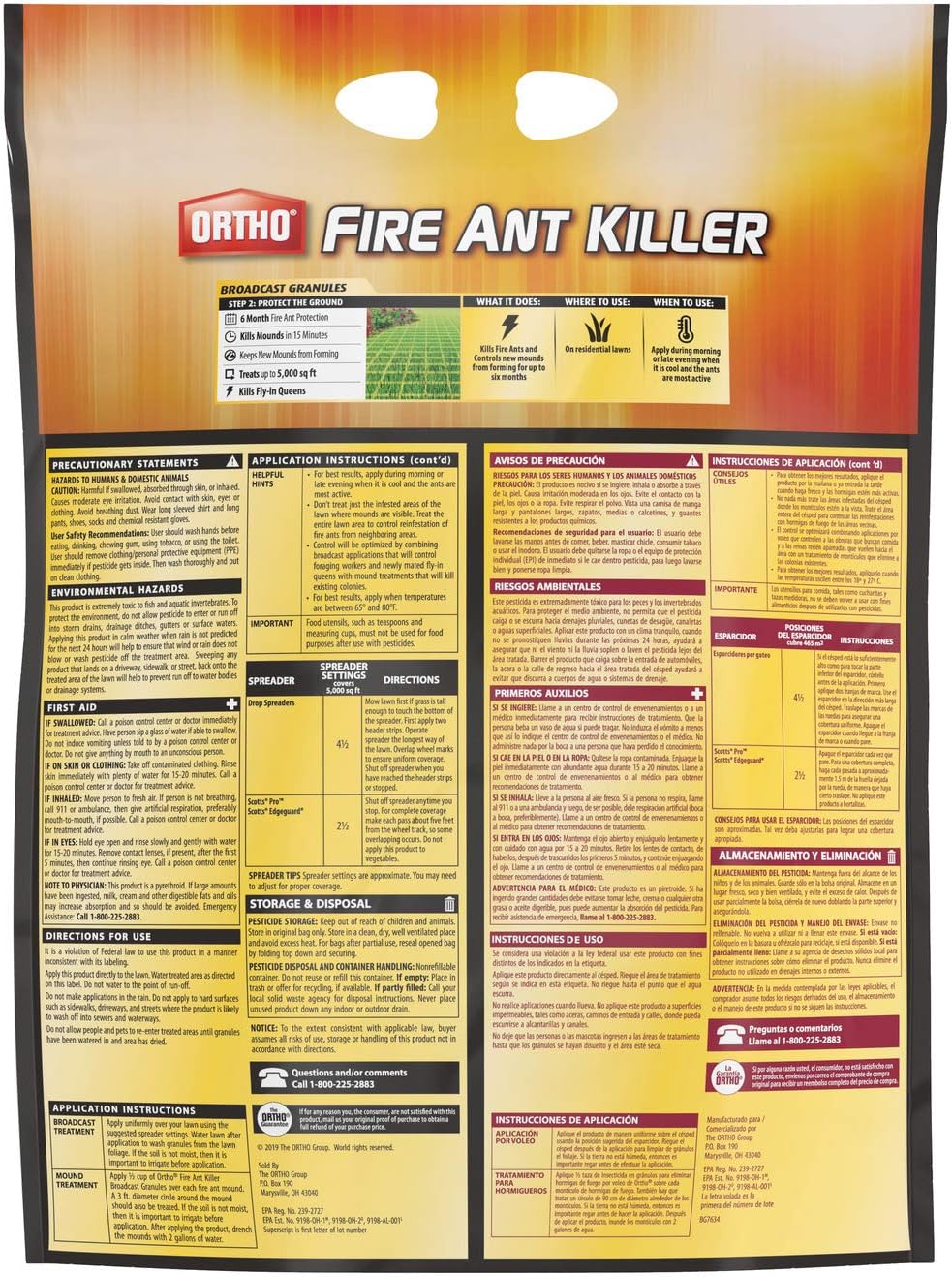 Ortho Orthene Fire Ant Killer1, Kills the Queen and Destroys Mounds, Begins Working in 60 minutes, 12 oz., 2-Pack