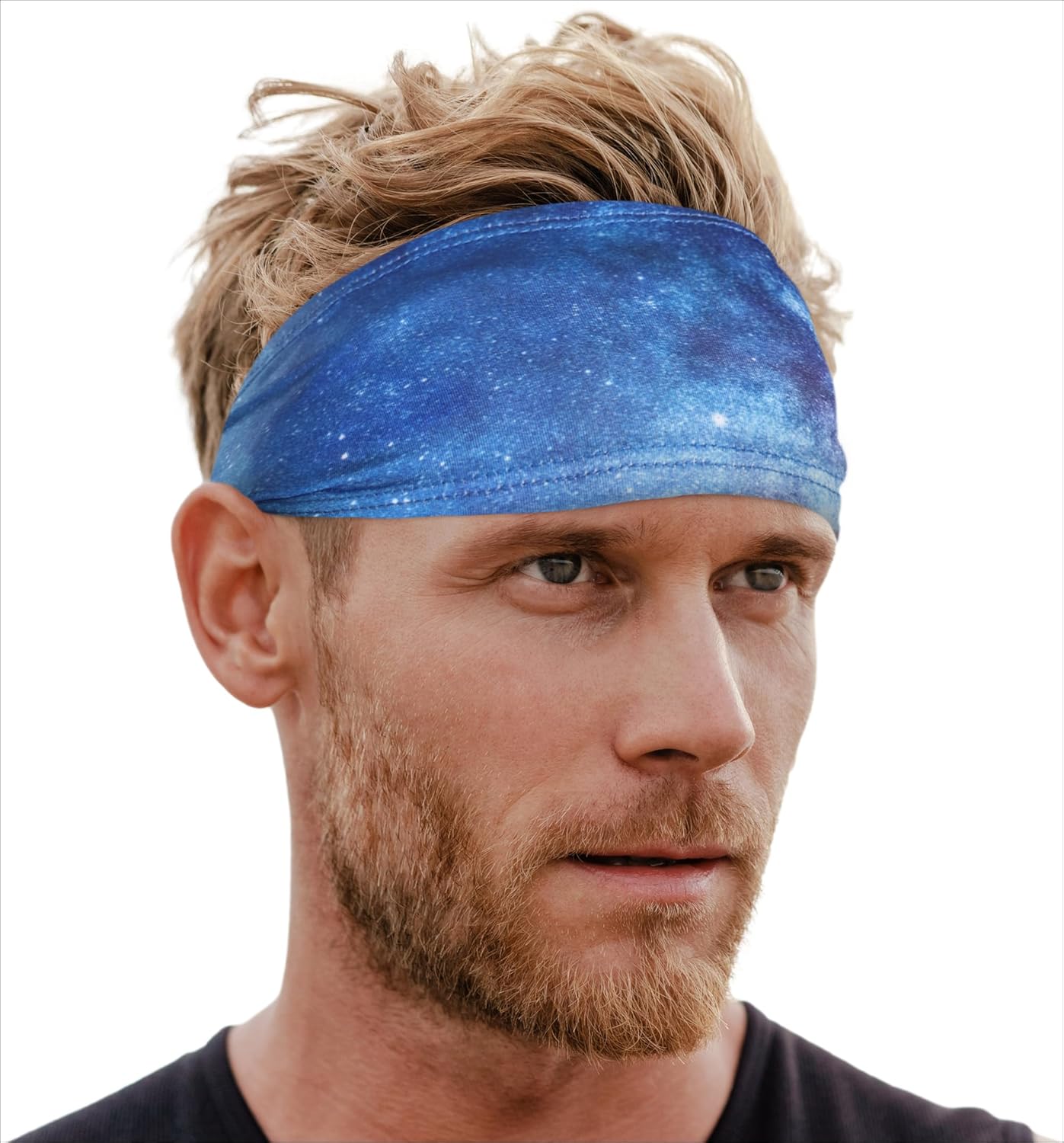 Tough Outfitters Headband for Men - Mens Headbands - Working Out Sports Performance Head Bands - Athletic Cycling Running Sweat Band, Football Headbands - Sweat Bands Men/Women