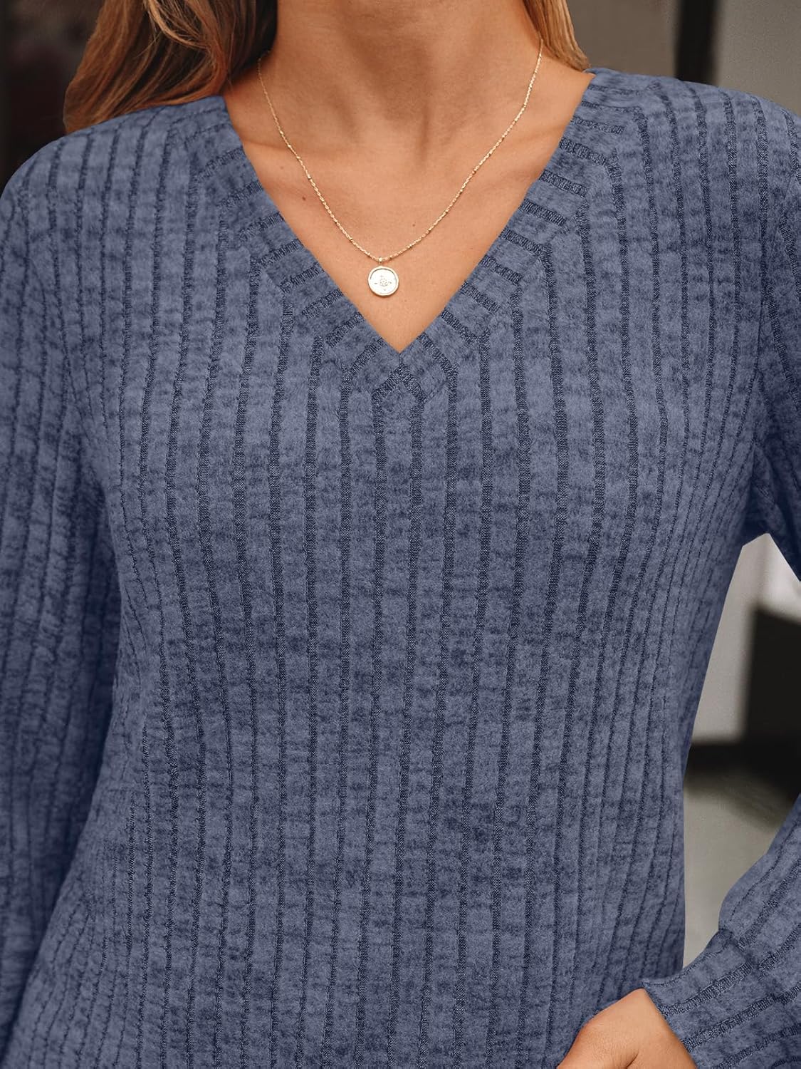 AUTOMET Womens V Neck Long Sleeve Shirt Fall Fashion Tops Tunic Dressy Casual Sweater Clothes Cute Trendy Work Outfits 2025