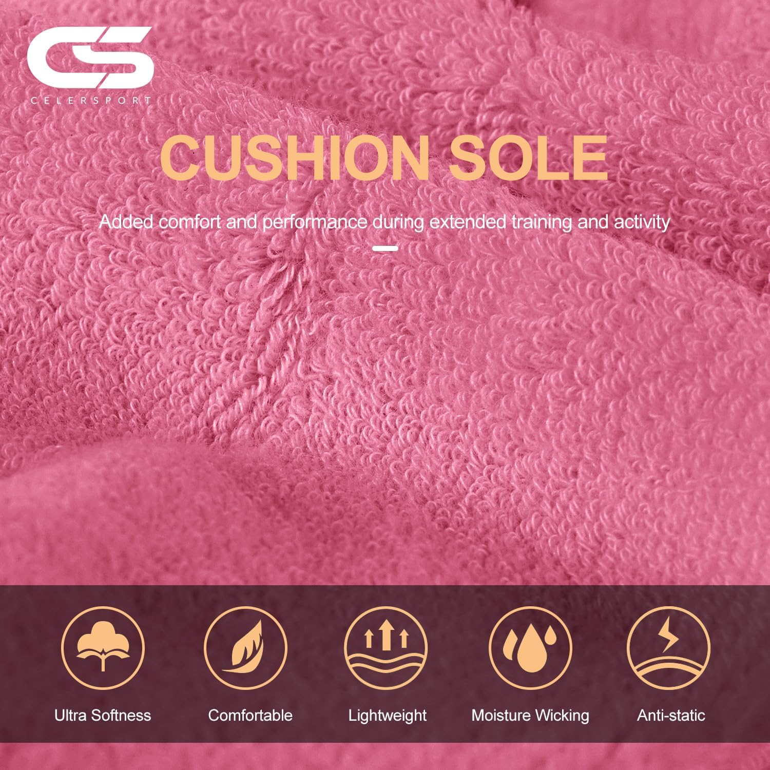 CS CELERSPORT 6 Pairs Ankle Athletic Running Socks Low Cut Sports Tab Socks for Men and Women