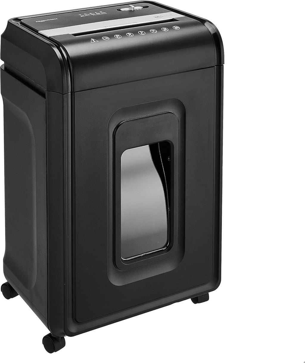 Basics 8-Sheet Cross Cut Paper Shredder and Credit Card Shredder - Black