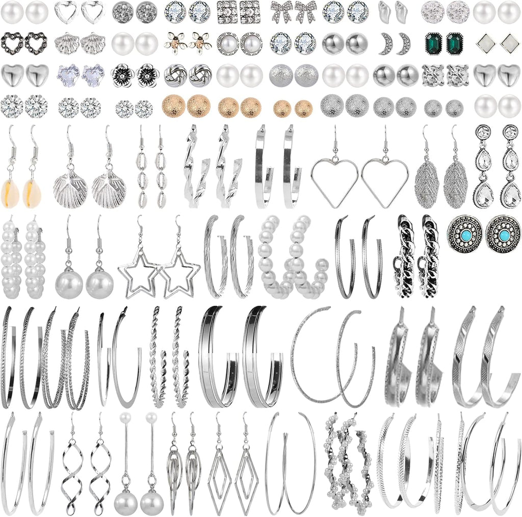 NEWITIN 69 Pieces Gold Jewelry Set for Women Fashion Costume Jewelry Gold Plated Necklace Bracelet Earrings Set for Women