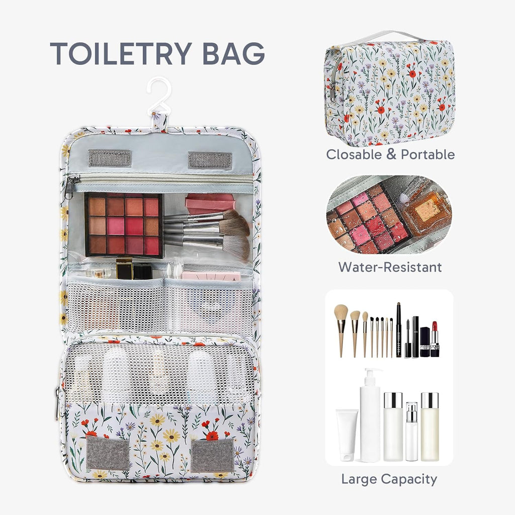 10 Set/8 Set Packing Cubes for Travel, Gifts for Women Mom,Anti-Tearing Suitcase Organizer for Luggage with Shoe & Hanging Toiletry Bag,OlarHike Vacation Essentials & Accessories for Cruise Ship,Cream