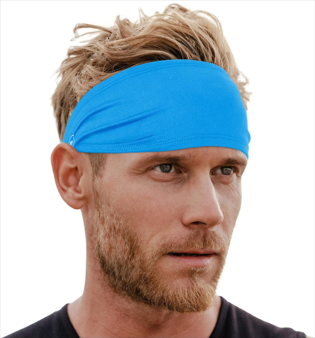 Tough Outfitters Headband for Men - Mens Headbands - Working Out Sports Performance Head Bands - Athletic Cycling Running Sweat Band, Football Headbands - Sweat Bands Men/Women