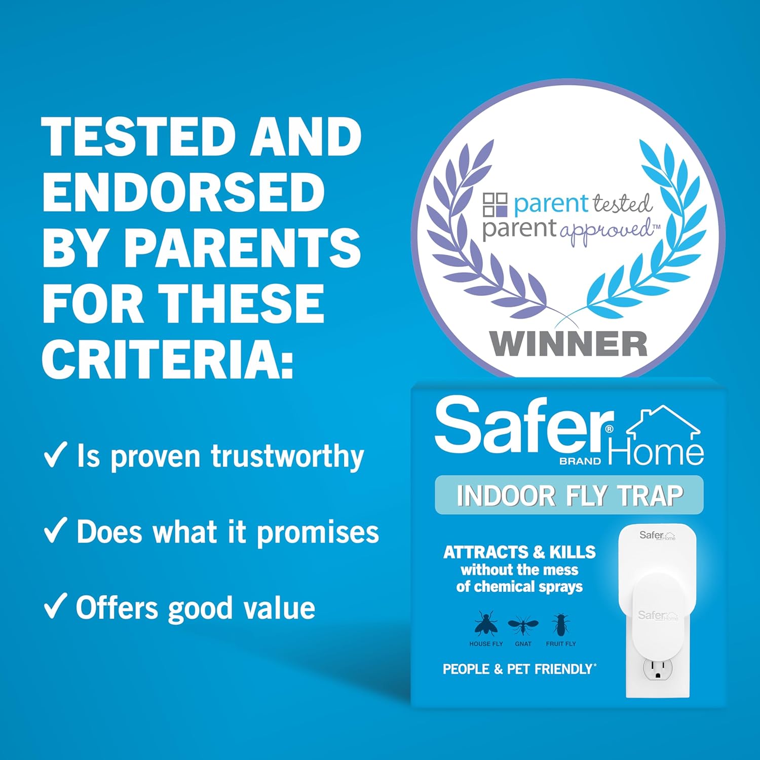 Safer Home Indoor Plug-in Fly Trap - SH502-1R5SR - Effective Fruit Fly Traps for Indoors, Gnat Traps for House Indoor, 400 Sq Ft Protection - Style: 1 Device + 5 Glue Cards