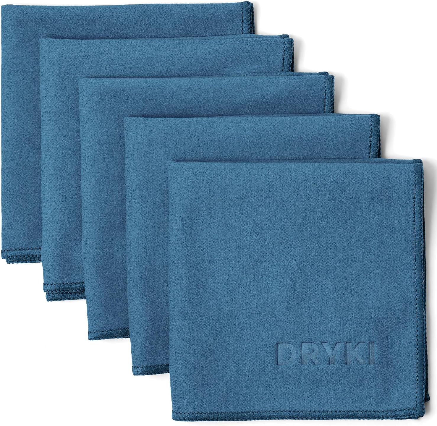 Sweat Absorbing Handkerchiefs - The Original Pocket-Sized Sweat Towels - Quick-Dry Microfiber Sweat Rags for Face, Hands, & Body - Men & Women - Gym, Sports, and Work (Black: 5 Pack)