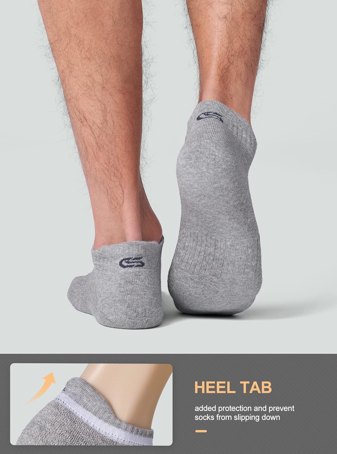 CS CELERSPORT 6 Pairs Ankle Athletic Running Socks Low Cut Sports Tab Socks for Men and Women