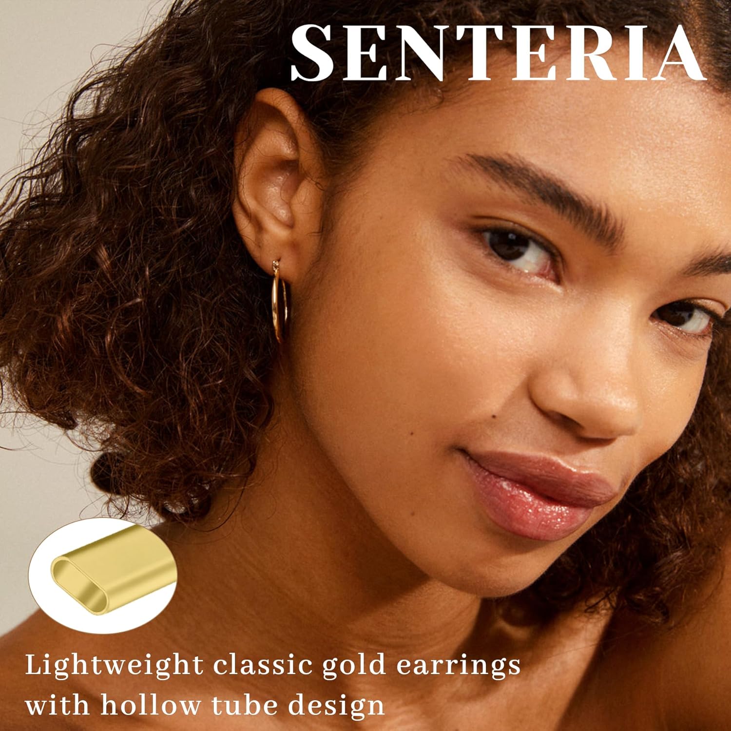 Senteria 2mm Wide 925 Sterling Silver Hoop Earrings for Women Hypoallergenic Lightweight Thin Large Big Gold Plated Hoops Earrings for Women 20/30/50/70MM