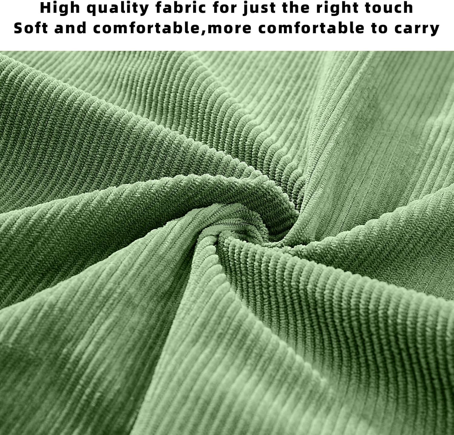 KALIDI Women Corduroy Tote Bag Zipper Casual Tote's Handbag Big Capacity Shoulder Bag with Pockets