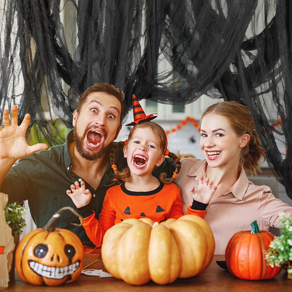 197" x 85" Halloween Creepy Cloth - Halloween Spooky Fabric Cloth - Scary Gauze Blood Creepy Cloth for Haunted House Halloween Party Yard Wall Doorway Outdoors Decoration