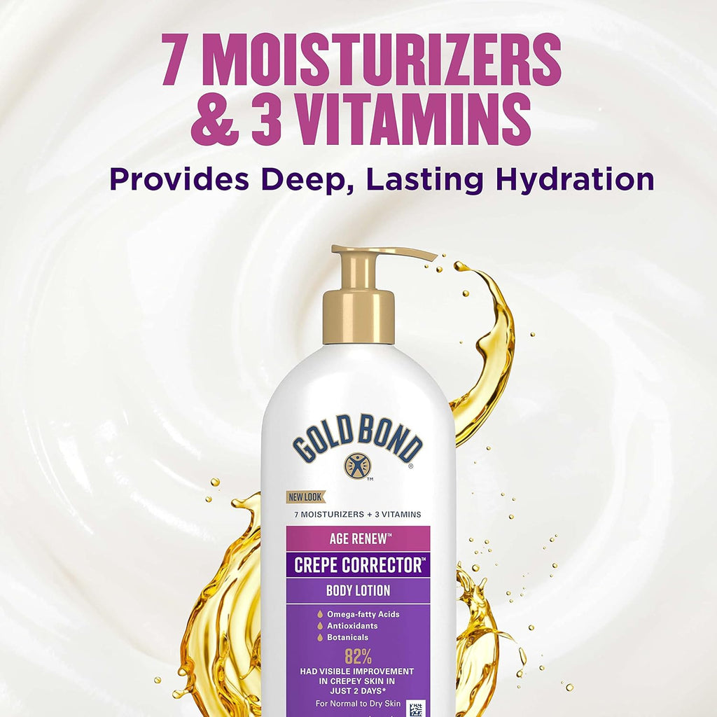 Gold Bond Age Renew Crepe Corrector Body Lotion, Replenishing & Smoothing Formula, 8 oz.