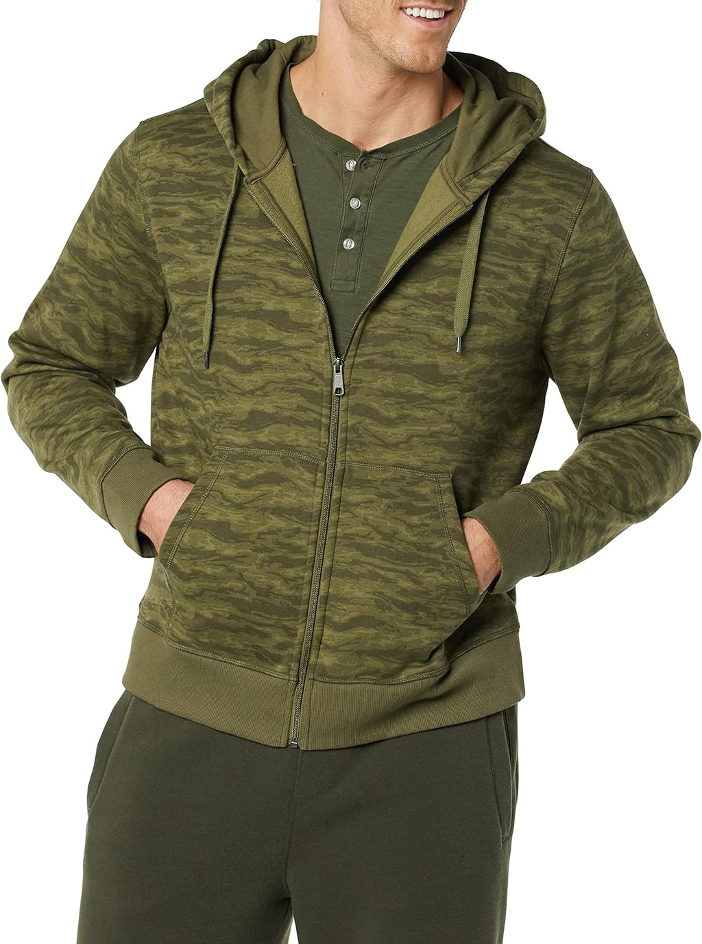 Essentials Men's Full-Zip Fleece Hoodie (Available in Big & Tall)