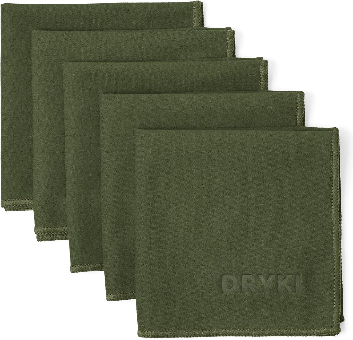 Sweat Absorbing Handkerchiefs - The Original Pocket-Sized Sweat Towels - Quick-Dry Microfiber Sweat Rags for Face, Hands, & Body - Men & Women - Gym, Sports, and Work (Black: 5 Pack)