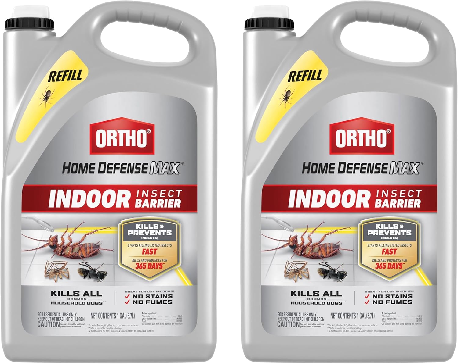 Ortho Home Defense Max Indoor Insect Barrier with Extended Reach Comfort Wand, Kills Ants, Roaches, Spiders, Fleas and Ticks, 1 gal.
