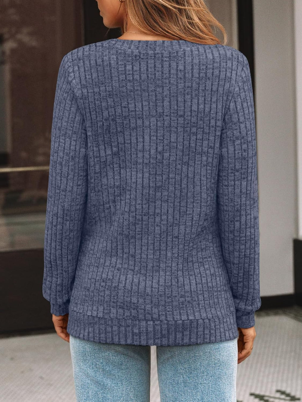 AUTOMET Womens V Neck Long Sleeve Shirt Fall Fashion Tops Tunic Dressy Casual Sweater Clothes Cute Trendy Work Outfits 2025