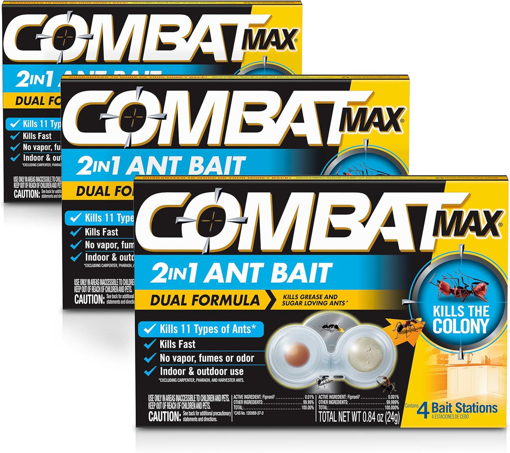 Combat Max 2 in 1 Ant Bait Station, 4 Count