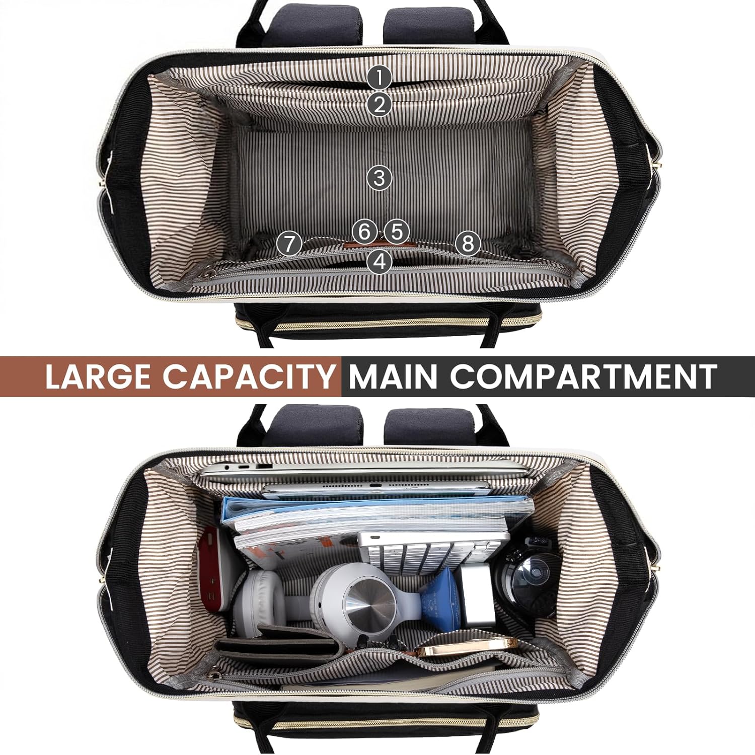 LOVEVOOK Laptop Backpack for Women, 15.6 Inch Work Business Backpacks Purse With Large Capacity, Waterproof Nurse Bag College Bookbag for School, Waterproof Casual Daypack for Travel