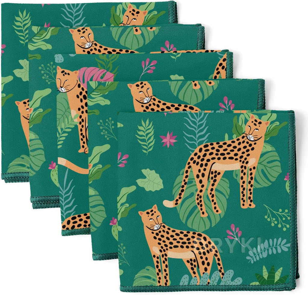 Sweat Absorbing Handkerchiefs - The Original Pocket-Sized Sweat Towels - Quick-Dry Microfiber Sweat Rags for Face, Hands, & Body - Men & Women - Gym, Sports, and Work (Black: 5 Pack)