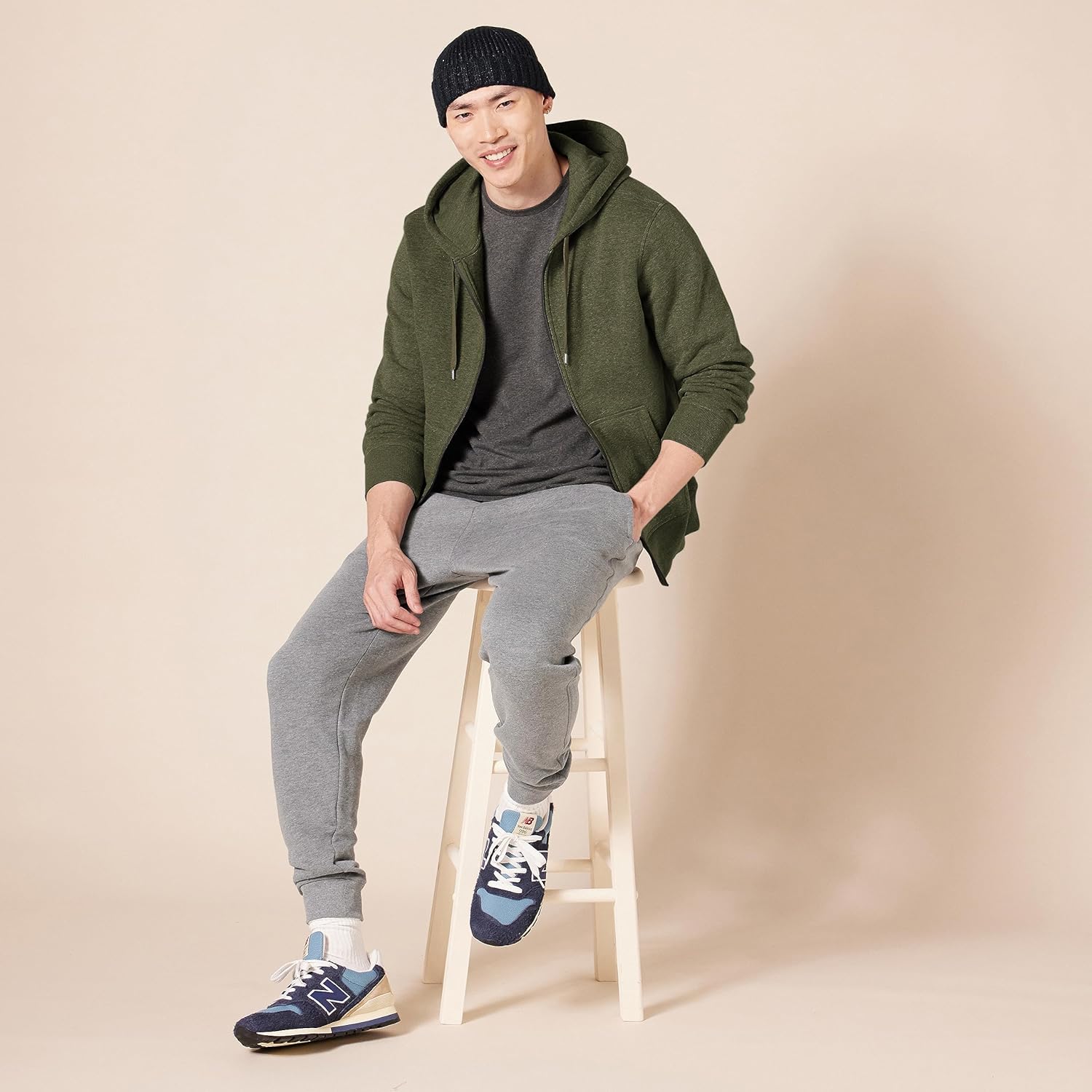 Essentials Men's Full-Zip Fleece Hoodie (Available in Big & Tall)