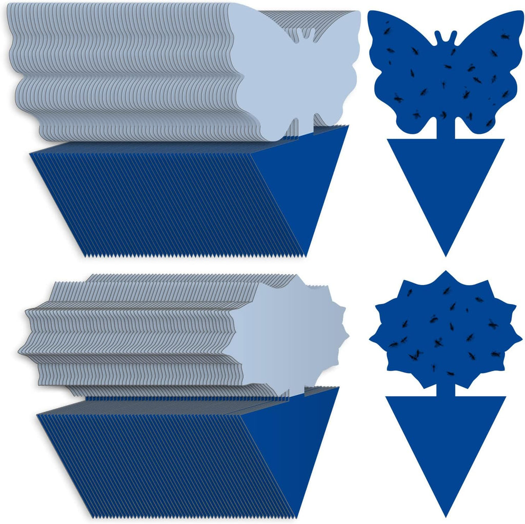 Landisun Fruit Fly Traps 48PCS Fungus Gnat-Traps for Indoor-Outdoor Yellow Fruit-Fly Sticky-Trap Plants Flying Bug Insects Traps